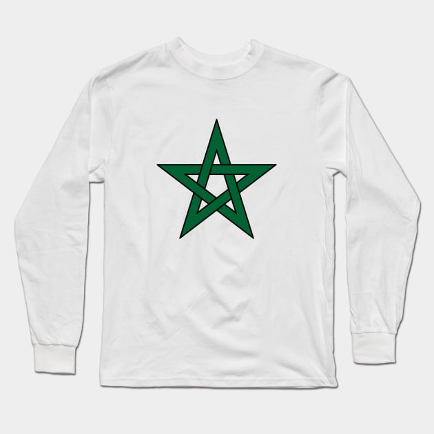 Star Moroccan Flag Long Sleeve T-Shirt by Islanr